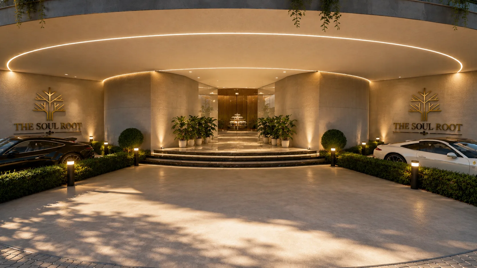 Clubhouse arrival portico