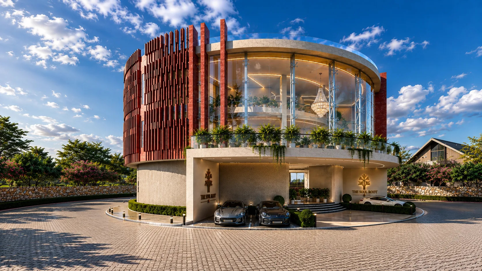 Clubhouse in daylight